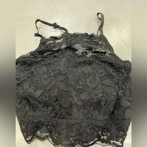 SO Kohls Brand Halter Bra Black Lace Size Small 93% Nylon 7% Spandex